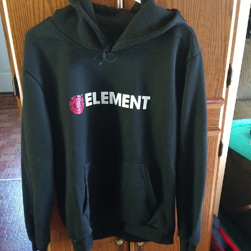 Element Black and Red Logo Hoodie